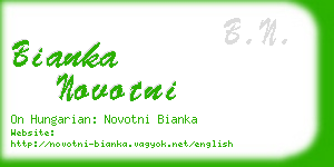 bianka novotni business card